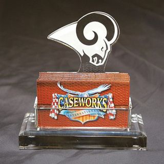 St. Louis Rams NFL Logo Desktop Acrylic Business Card Holder