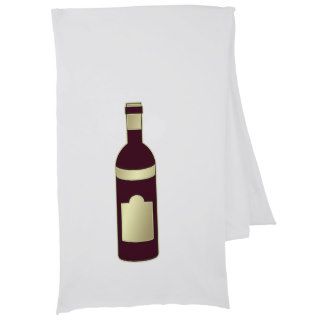 Red Wine Bottle Gold Scarf Wraps