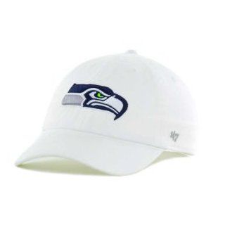 NFL Seattle Seahawks Men's Clean Up Cap, White, One Size  Sports Fan Baseball Caps  Sports & Outdoors