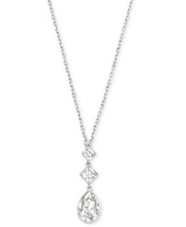 Swarovski Necklace, Lunar Crystal Double Drop Pendant   Fashion Jewelry   Jewelry & Watches