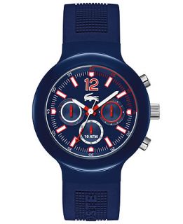Lacoste Watch, Mens Chronograph Borneo Blue Silicone Strap 44mm 2010703   Watches   Jewelry & Watches