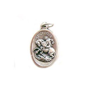 Saint George   Saint Paul   Two Sided Oxidized Medal   MADE IN ITALY Jewelry