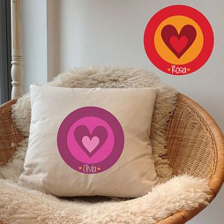 personalised 'heart' cushion by a piece of ltd