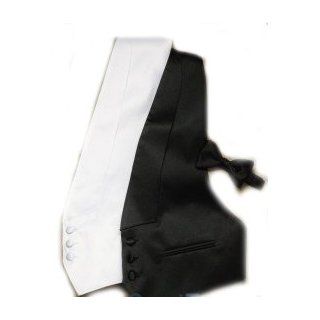 Backless Tuxedo Vest  Adjustable, OneSize White Clothing