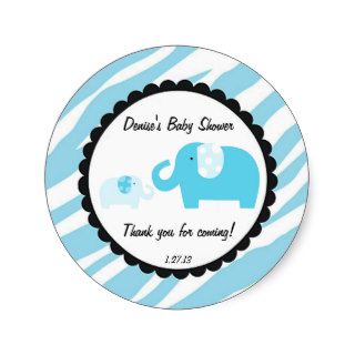 Blue Safari Elephant Sticker