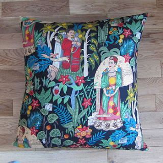 frida kahlo floor cushion by twentysevenpalms