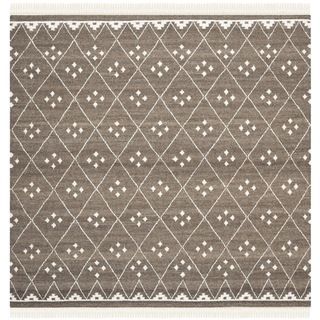 Safavieh Hand woven Natural Kilim Brown/ Ivory Wool Rug (7' Square) Safavieh Round/Oval/Square