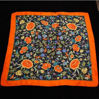 vintage orange liberty of london silk scarf by iamia