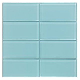 Sky Blue Glass Subway Tile   3x6 Kitchen Backsplash Lush Breaker    