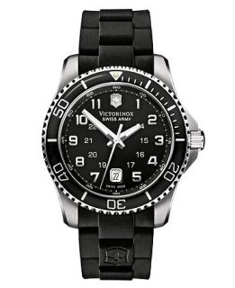 Victorinox Swiss Army Watch, Mens Maverick GS Black Rubber Strap 241435   Watches   Jewelry & Watches