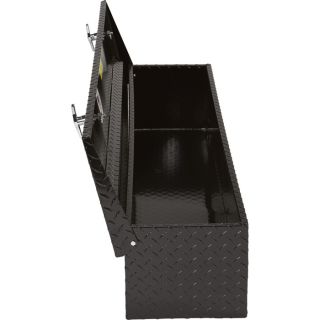 Aluminum Flush-Mount Side-Bin Truck Box — Black, 60 1/2in.L x 12 1/2in.W x 10 1/2in.H  Side Mount Boxes