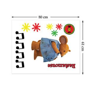 rastamouse fats childrens wall sticker by the binary box