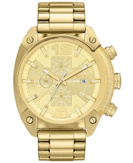 Diesel Watch, Mens Chronograph Gold Tone Stainless Steel Bracelet 49mm DZ4299   Watches   Jewelry & Watches