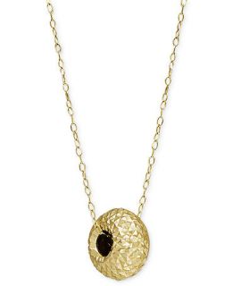 Diamond Cut Bead Pendant Necklace in 14k Gold   Necklaces   Jewelry & Watches