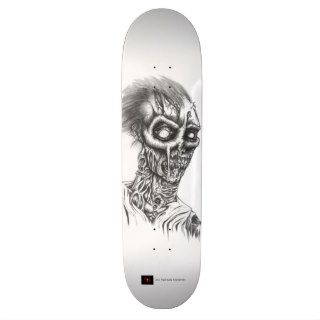 Rotting Zombie Black and White Skateboard Deck