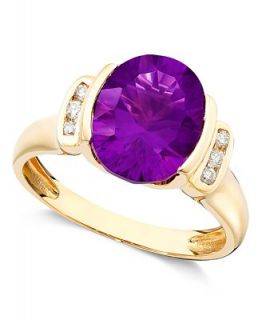 14k Gold Ring, Amethyst (4 1/4 ct. t.w.) and Diamond Accent   Rings   Jewelry & Watches
