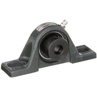 Browning VPLE 208 Pillow Block Ball Bearing, 2 Bolt, Eccentric Lock, Contact and Flinger Seal, Cast Iron, Inch, 1/2" Bore, 1 1/16" Base To Center Height