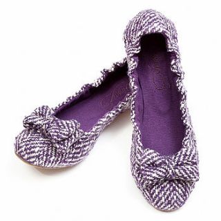 plum chic ballerina shoes *rrp £45* by stasia