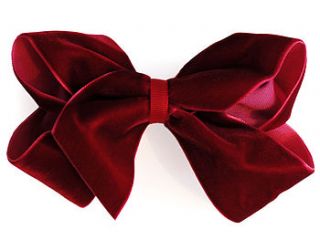 luxurious velvet boutique hair bow by candy bows