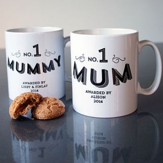 number one mum / mummy personalised mug by pearl and earl