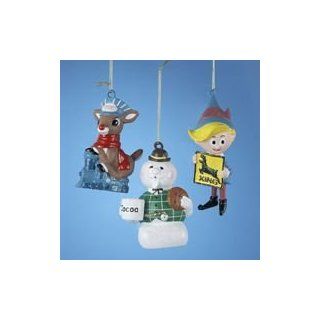 Rudolph the Red Nosed Reindeer Set of 3 Ornaments of Rudolph, Hermey the Elf, and Sam the Snowman  Decorative Hanging Ornaments  