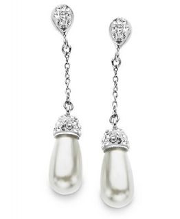 Kaleidoscope Sterling Silver Earrings, Crystal Teardrop with Swarovski Elements   Earrings   Jewelry & Watches