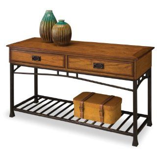 Home Styles 5050 22 Modern Craftsman Sofa Table, Distressed Oak Finish   Solid Oak Sofa Table