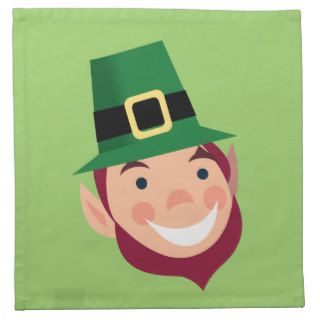 Cute Happy Irish Leprechaun Printed Napkin