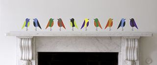 little dickie birds   wall sticker by frank & fearless