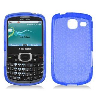 Aimo Wireless SAMR390SKC202 Soft and Slim Fabulous Protective Skin for Samsung Freeform 4/Comment 2 R390   Retail Packaging   Blue Hexagon Cell Phones & Accessories