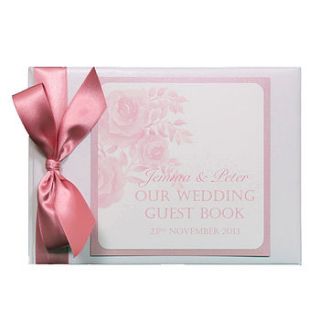 personalised amelie wedding guest book by dreams to reality design ltd
