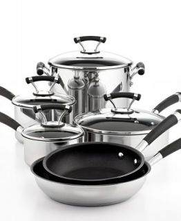 Closeout Circulon Contempo Stainless Steel 10 Piece Cookware Set   Cookware   Kitchen