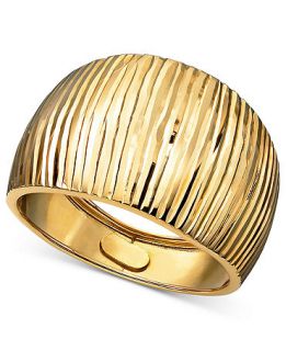 14k Gold Ring, Diamond Cut Cigar Band   Rings   Jewelry & Watches