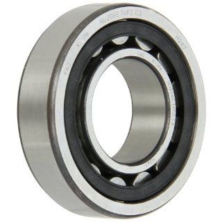 FAG NU206E TVP2 C3 Cylindrical Roller Bearing, Single Row, Straight Bore, Removable Inner Ring, High Capacity, Polyamide Cage, C3 Clearance, 30mm ID, 62mm OD, 16mm Width