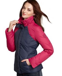Tommy Hilfiger Jacket, Stand Collar Fitted Puffer   Coats   Women