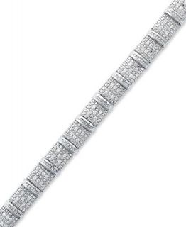Diamond Bracelet, Sterling Silver Diamond Bar Bracelet (2 ct. t.w.)   Bracelets   Jewelry & Watches