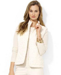 Lauren Ralph Lauren Reversible Mixed Media Vest   Jackets & Blazers   Women