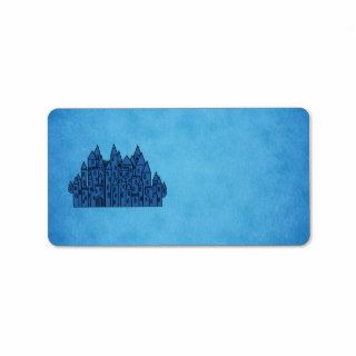 Blue Castle. Custom Address Label