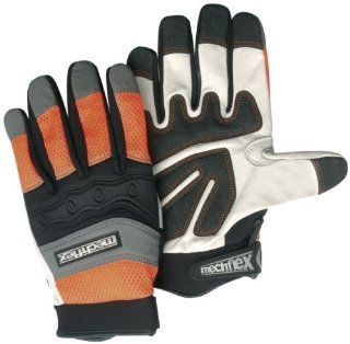 Chicago Protective Apparel Mechflex Hi Vis Orange Utility Glove Medium   Work Gloves  