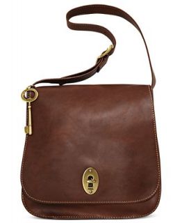Fossil Austin Leather Flap Shoulder Bag   Handbags & Accessories