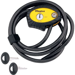 Master Lock Python Adjustable Cable Lock — 6ft. x 3/8in., Model# 8413XDPF  Cable Locks