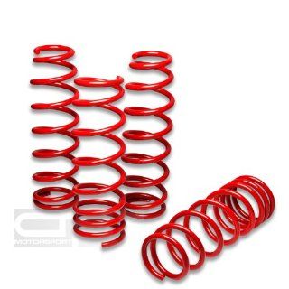 DPT, LS HC92 RD, Red Suspension Coil Lowering Springs Lower Rate 2.5" Front 2.25" Rear and Spring Rate 199 lbs/inch Front 148 lbs/inch Rear Automotive