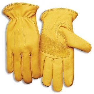 Kinco 198 Unlined Premium Grain Cowhide Leather Driver Glove, Work, X Large, Golden (Pack of 6 Pairs)
