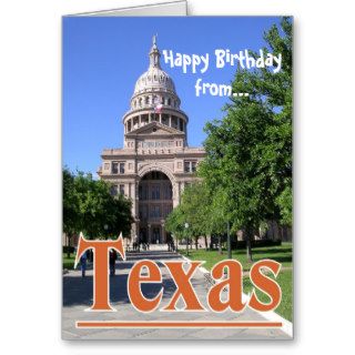 Happy Birthday Texas Austin State Capitol Greeting Cards