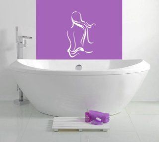 Housewares Vinyl Decal Beautiful Girl Silhouette Wall Art Decor Removable Stylish Sticker Mural Unique Design for Any Room    