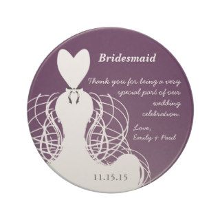 Bridesmaid Wedding Gown Coasters