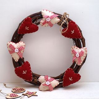 love heart wreath by drift living