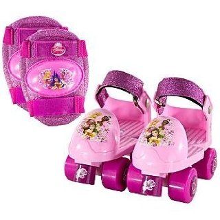 Disney Princess Kid's Rollerskate with Knee Pads, Junior Size 6 12  Skateboards  Sports & Outdoors