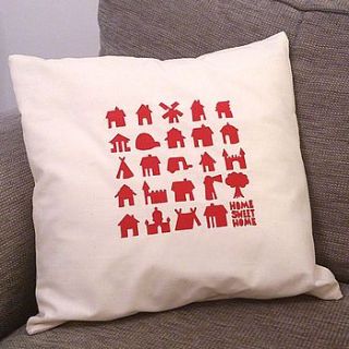 home sweet home cushion cover by flaming imp