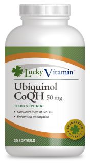 LuckyVitamin   Ubiquinol CoQH 50 mg.   30 Softgels
